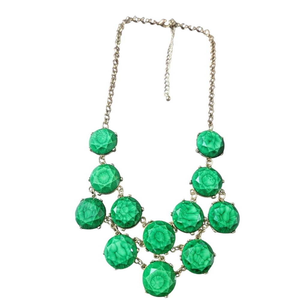 Green Statement Necklace - image 3